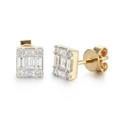 Kolczyki z diamentami (E61651 Y S) - zdjęcie: 2