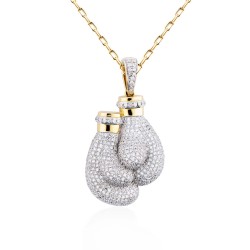 Zawieszka rękawice bokserskie z diamentami (P82536 Y) - zdjęcie: 2