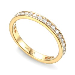 Obrączka ślubna z diamentami, 2,6 mm (O-R78161 Y): 7 - zdjęcie: 2