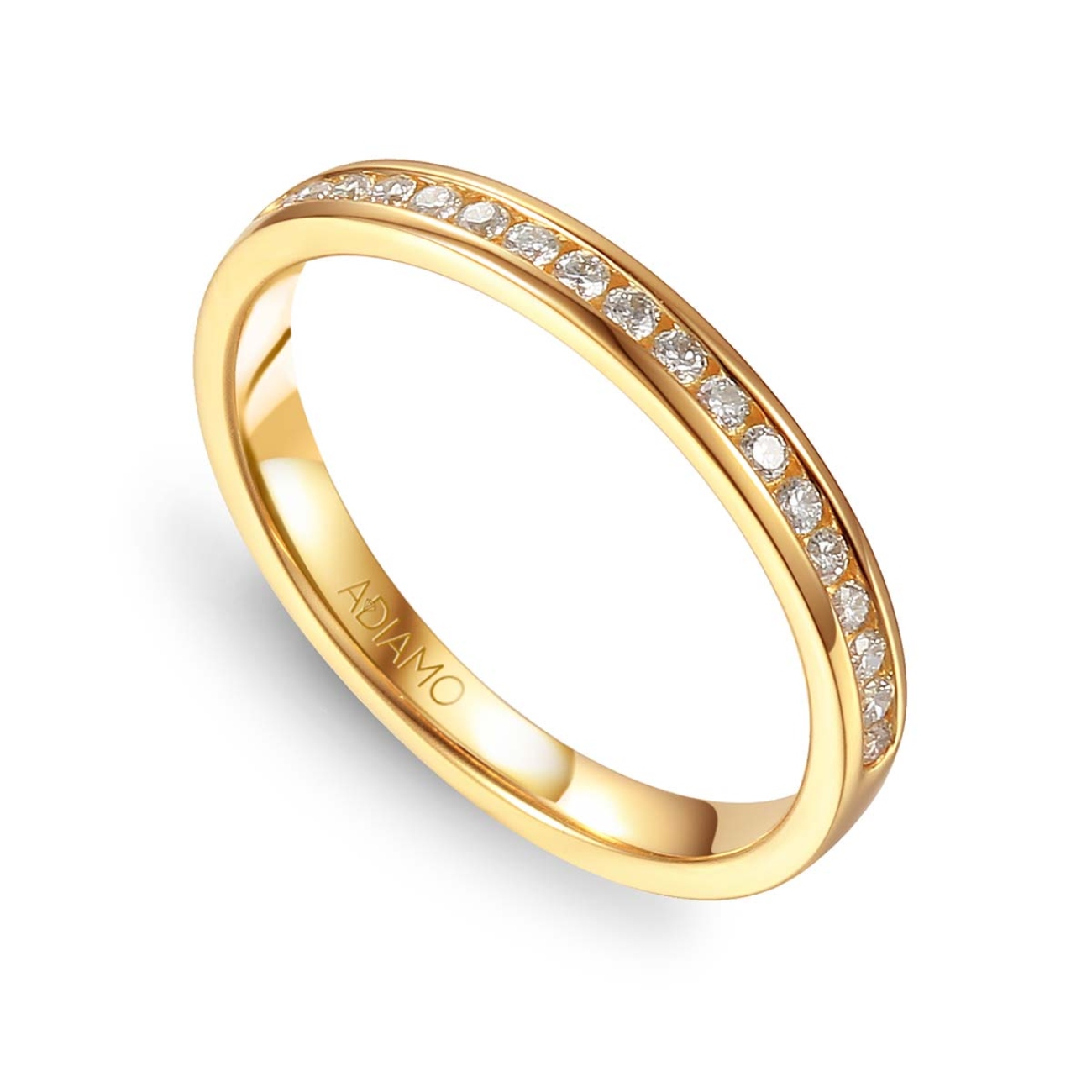 Obrączka ślubna z diamentami, 2,4 mm (O-R46038 Y): 10