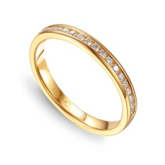 Obrączka ślubna z diamentami, 2,4 mm (O-R46038 Y)