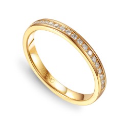 Obrączka ślubna z diamentami, 2,4 mm (O-R46038 Y): 10 - zdjęcie: 2