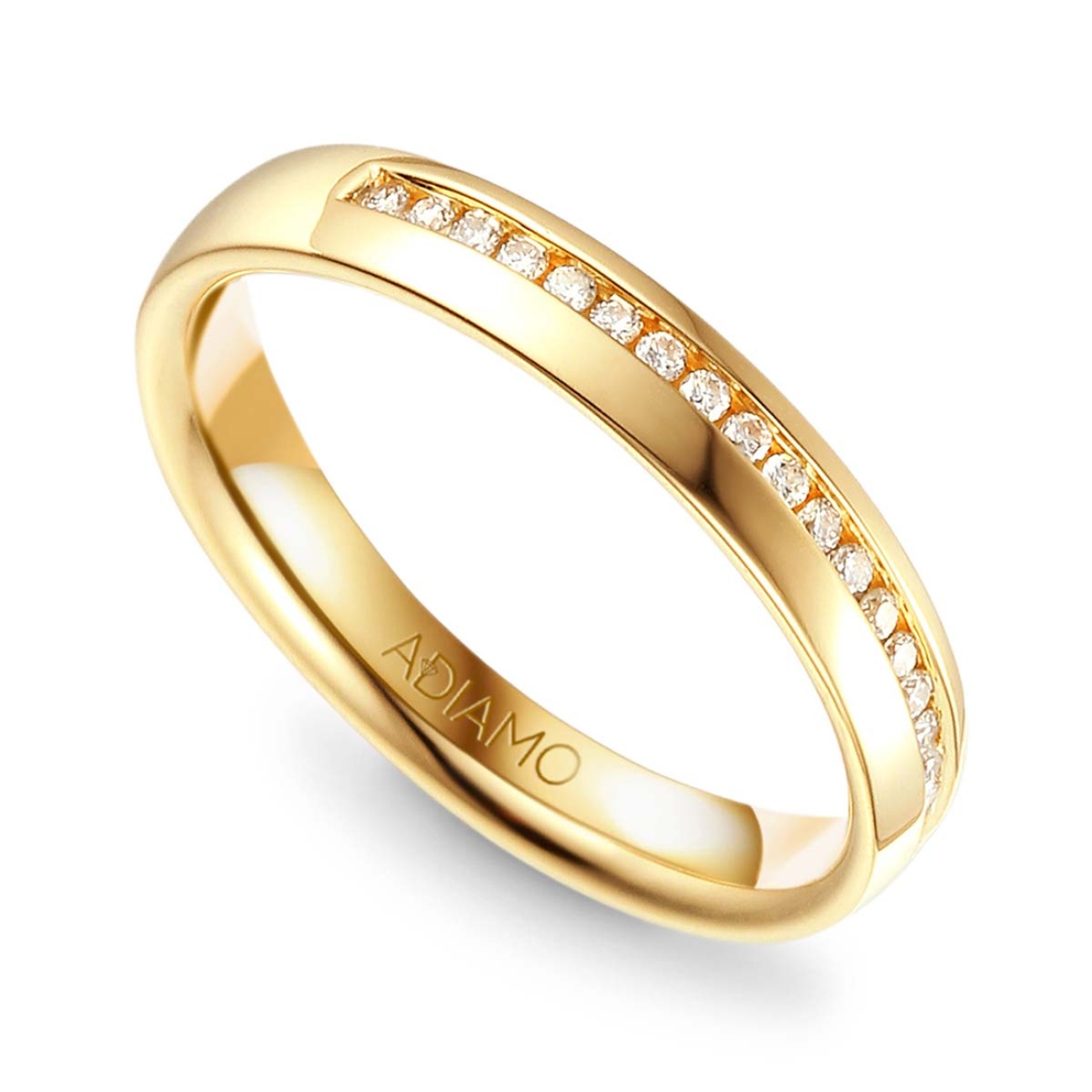 Obrączka ślubna z diamentami, 3,5 mm (O-R46073 Y): 7