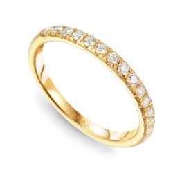 Obrączka ślubna z diamentami, 2,5 mm (O-R60609 Y): 7 - zdjęcie: 2