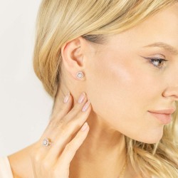 Pierścionek halo z diamentami (R85641 W): 7 - zdjęcie: 4