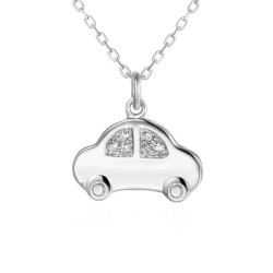 Naszyjnik samochodzik z diamentami (N09555 W S) - zdjęcie: 2