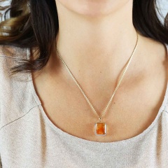 Zawieszka z cytrynem i diamentami (P33406 Y CT)