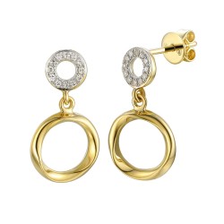 Kolczyki z diamentami (E85809 Y S) - zdjęcie: 2