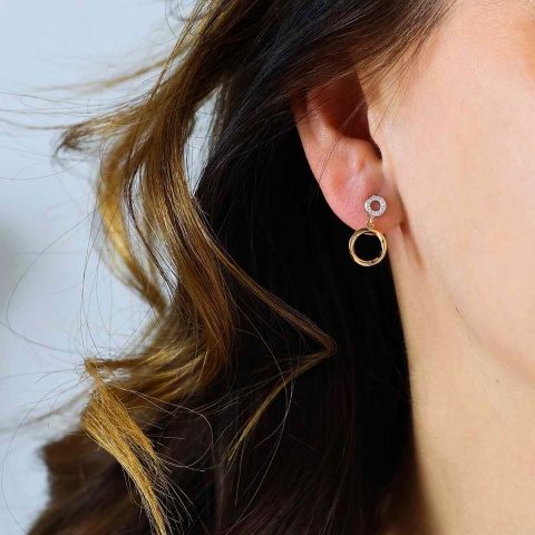 Kolczyki z diamentami (E85809 Y S)