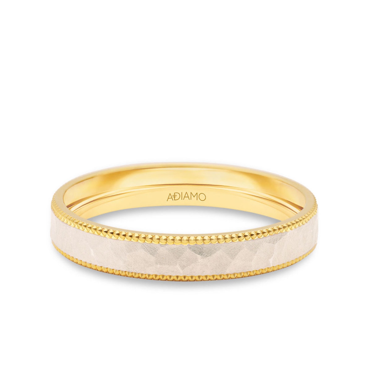 Obrączka ślubna damska dwukolorowa 4 mm (O-AD336 YW D): 7