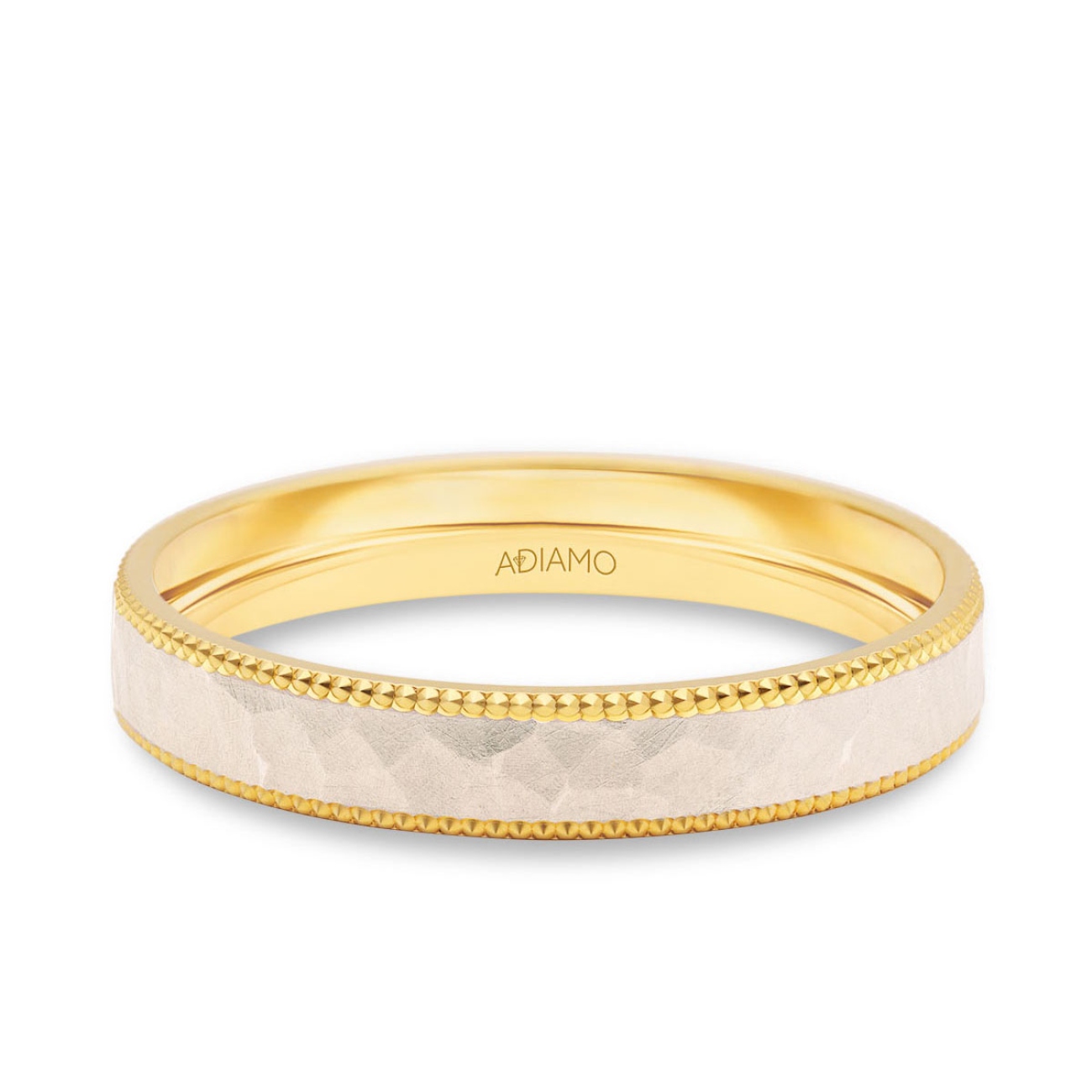 Obrączka ślubna męska dwukolorowa 4 mm (O-AD336 YW M): 17