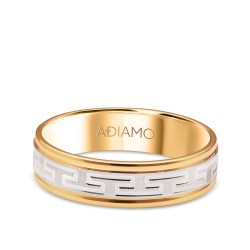 Obrączka ślubna damska dwukolorowa 5mm (O-AD200 YW D): 7 - zdjęcie: 2