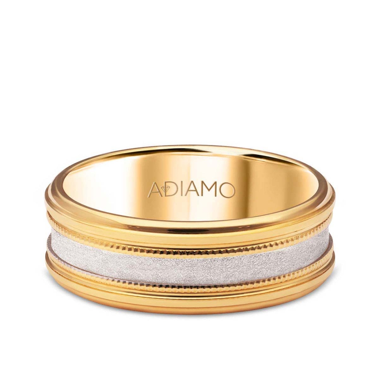 Obrączka ślubna damska dwukolorowa 6,5mm (O-AD142 YW D): 7