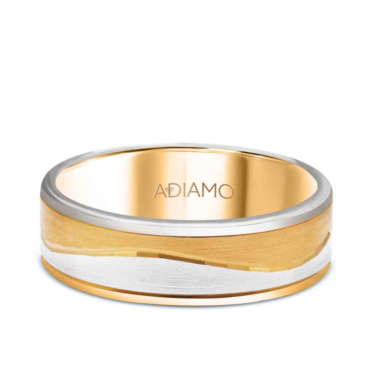 Obrączka ślubna damska dwukolorowa 6mm (O-AD140 YW D): 7
