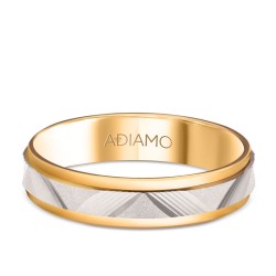 Obrączka ślubna męska dwukolorowa 5mm (O-AD119 YW M): 17 - zdjęcie: 2