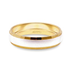 Obrączka ślubna damska dwukolorowa  4,5mm (O-AD27 YW D): 9 - zdjęcie: 2