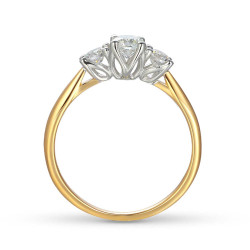Pierścionek z diamentami (R43032 YW 0,32ct): 8 - zdjęcie: 3