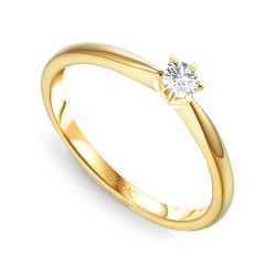 Pierścionek z diamentem, żółte złoto pr.585 R34130 0,25ct: 8 - zdjęcie: 2