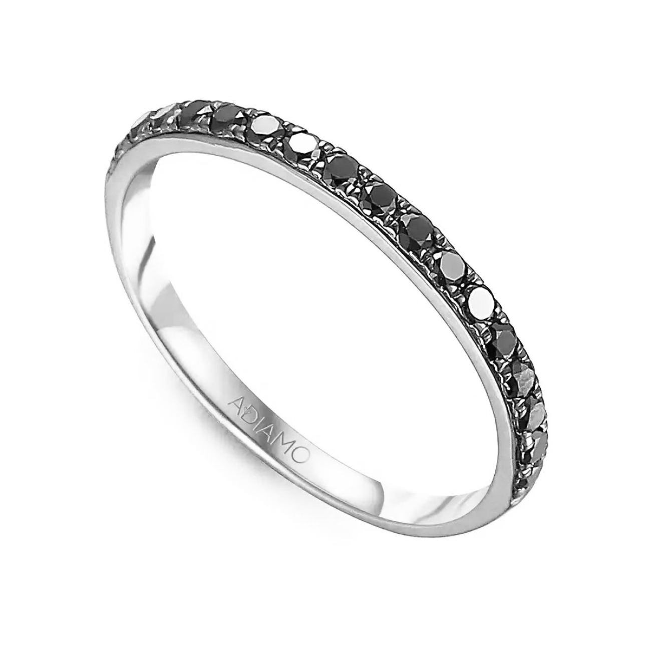 Pierścionek z czarnymi diamentami R47765 W BD: 12