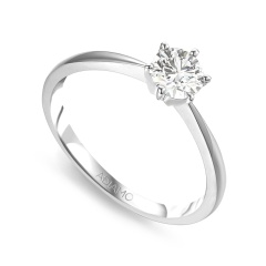 Pierścionek z diamentem, białe złoto pr.585 (R34130 0,40ct)