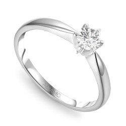 Pierścionek z diamentem, białe złoto pr.585 R34130 0,30ct: 13 - zdjęcie: 2