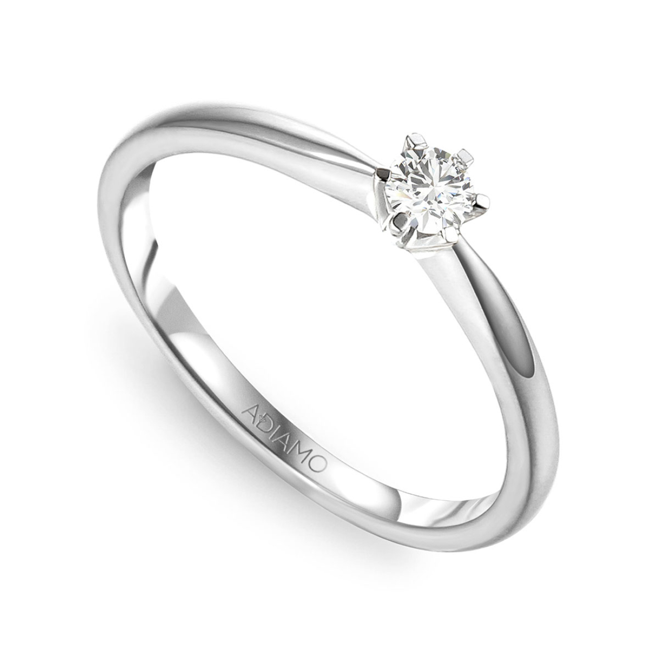 Pierścionek z diamentem, białe złoto pr.585 R34130 0,20ct: 8