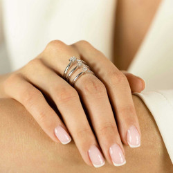 Pierścionek z diamentem, białe złoto pr.585 R34130 0,15ct: 8 - zdjęcie: 3