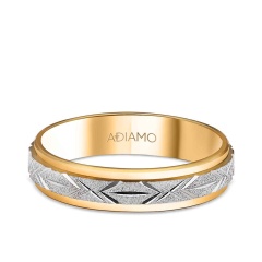 Obrączka ślubna męska dwukolorowa 4,3mm (O-AD2 YW M)