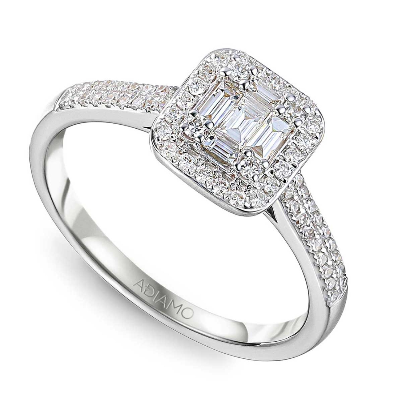 Pierścionek z diamentami (R80432 W): 12