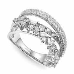 Pierścionek z diamentami (R86489 W): 7 - zdjęcie: 2