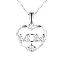 Zawieszka złota z diamentem napis MOM (P84903 W 0,02ct) - zdjęcie: 2
