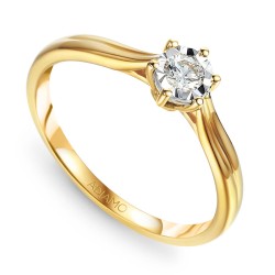 Pierścionek z diamentami (R50337 Y 0,14ct): 15 - zdjęcie: 2