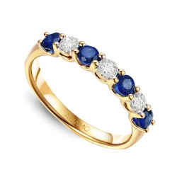 Pierścionek z szafirami i diamentami (R85273 Y SA): 10 - zdjęcie: 2