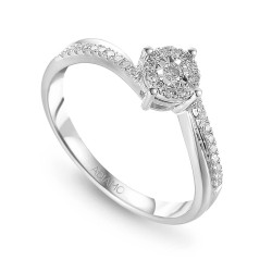 Pierścionek z diamentami (R55152 W): 10 - zdjęcie: 2