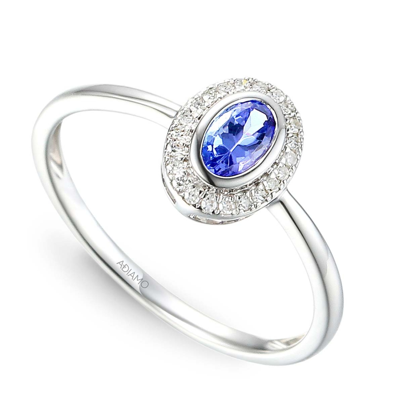 Pierścionek z tanzanitem i diamentami (R46623 W T): 9