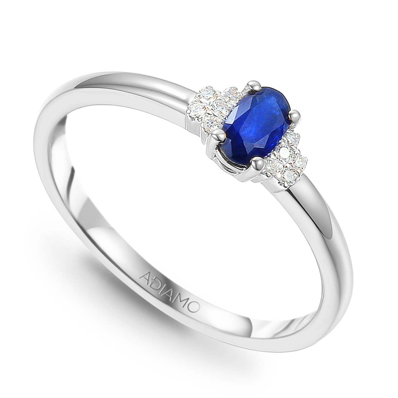 Pierścionek z szafirem i diamentami (R30617 W SA): 9