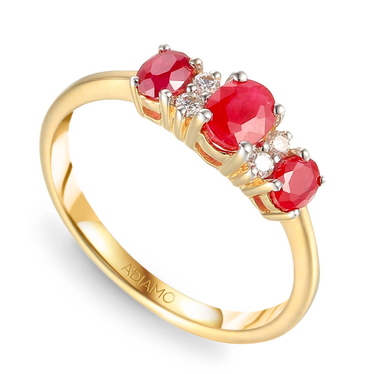 Pierścionek z rubinem i diamentami (R23776 Y RU): 10