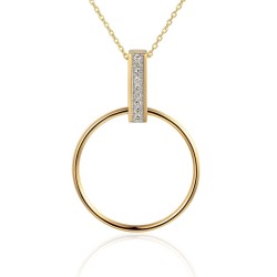 Naszyjnik z diamentami (N07908 Y C) - zdjęcie: 2