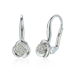 Kolczyki z diamentami (E55154 W P) - zdjęcie: 2