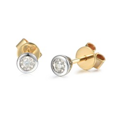 Kolczyki z diamentami (E67562 YW S 0,04ct) - zdjęcie: 2