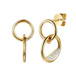 Kolczyki wiszące koła z diamentami (E82545 Y S) - zdjęcie: 2