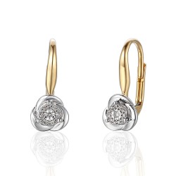 Kolczyki z diamentami (E55154 YW P) - zdjęcie: 2