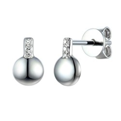 Kolczyki z diamentami (E79617 W S) - zdjęcie: 2