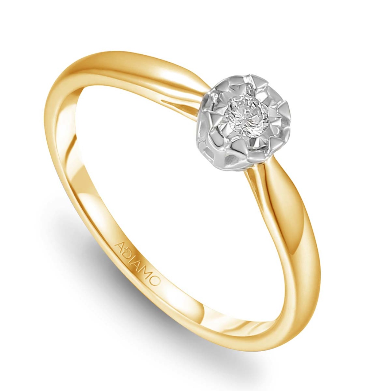 Pierścionek z diamentami (R70367 YW 0,09ct): 13