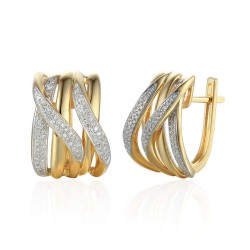 Kolczyki z diamentami (E67882 Y A) - zdjęcie: 2