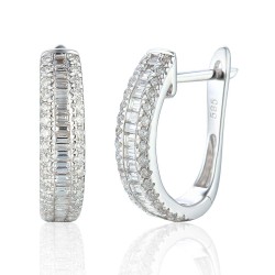 Kolczyki z diamentami (E51202 W A) - zdjęcie: 2