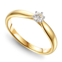 Pierścionek z diamentami (R62567 YW 0,15 ct)