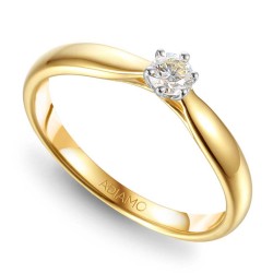 Pierścionek z diamentami (R62567 YW 0,15ct): 9 - zdjęcie: 2