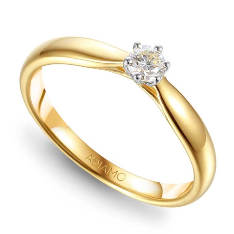 Pierścionek z diamentami (R62567 YW 0,15 ct)