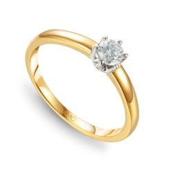 Pierścionek z diamentami (R24275 YW 0,18ct): 9 - zdjęcie: 2